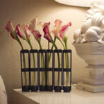Nacomia Adjustable Six-Tube Hinged Vases on Rings Stands