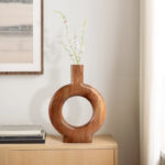 Natural Wood Donut Shaped Vase - Image 2