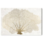 Nautical and Coastal Gold Coral Fan Marine Life by Oliver Gal - Graphic Art Print - Image 2