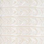 Neutral Textured Ceramic Aztec Vase in Ivory - Image 4