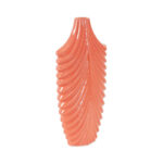 Niclas Hand Finished Glossy Coral Textured Ceramic Vase - Image 2