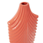 Niclas Hand Finished Glossy Coral Textured Ceramic Vase - Image 7