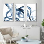 Octopus in the Blues by Elizabeth Medley - Multi-Piece Image Picture Frame Print - Image 5