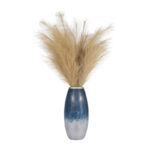 Patoma Modern Coastal Glass and Aluminum Decorative Vase with Sleek Metallic Accents and Contemporary Artisanal Design for Stylish Interior Displays - Image 2