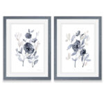 Peonies in Gray - 2 Piece Picture Frame Painting Print Set - Image 3