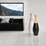 Percy 31.5 inch Spun Bamboo Tall Trumpet Floor Vase -Handmade Bamboo Vase, Floor Standing Vase - Image 5