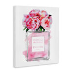 Perfume Bottle Flower Peony by Amanda Greenwood - Graphic Art Print on Canvas