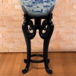 Polzin 22" High East Asian Vase Stand - Image 2