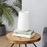 Porcelain Ceramic Ribbed Decorative Vase - Image 4