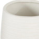 Porcelain Ceramic Ribbed Decorative Vase - Image 6