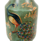 Porcelain Vase Peacock Decor Vase Vintage Look Vase China Vase Ceramic Vase 13" - Image 2