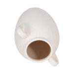 Rachael Neutral Stoneware White Textured Amphora Jug with Handles Vase - Image 8