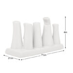 Rectangular Ceramic 8-Tube Multi Bud Table Vase - Image 5