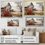 Red Farmhouse Rustic Elegance I - Farm Framed Prints - Image 2