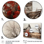 Red Farmhouse Rustic Elegance I - Farm Framed Prints - Image 3