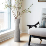 Richarson Contemporary Stoneware Vase - Elegant and Stylish Decorative Accent with Unique Textured Detailing