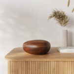 Riverstone Urn for Human or Pet Ashes - Wood Urn Decorative Piece - Small Urn and Large Urn Size - Image 2