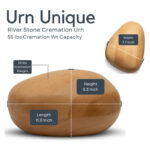 Riverstone Urn for Human or Pet Ashes - Wood Urn Decorative Piece - Small Urn and Large Urn Size - Image 6