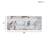 Runda Perched Birds - Hand Painted Wood Plank Panel Wall Décor - Image 4