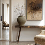 Rustic Brown Terracotta Cauldron 14.6-Inch Tall Vase - Image 7