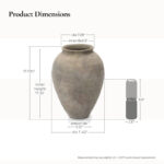 Rustic Ceramic Vase, Terracotta Pot Home Decor with Earthy Gray-Brown Finish, Multi Shape & Size Options - Image 5