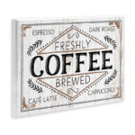 Rustic Fresh Brew Coffee Sign Autumn Charm by Jennifer Pugh - Graphic Art Print - Image 2