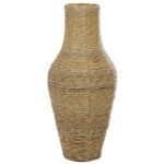 Sabre Brown Faux Seagrass Handmade Tall Woven Floor Vase - Image 8