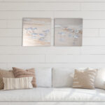 Sandpiper Beach I Amber by Studio Arts - 2 Piece Canvas Wall Art Print Set - Image 6
