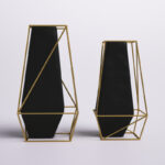 Santino Metal Decorative Vase with Gold Wire Accents - Image 5