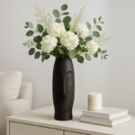 Sculptural Flower Vase for Bookshelf or Coffee Table - Modern Decorative Accent for Home Decor