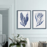 Seaweed Under Water III" - 2-Piece Painting Print Set