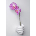 Seniha White Flower Vase Hand Wall Mount - 7" long - Image 2