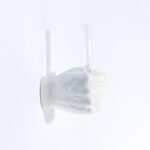Seniha White Flower Vase Hand Wall Mount - 7" long - Image 5
