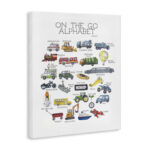 Sevier Watercolor on the Go Transportation Alphabet Kids Wall Décor - Image 7