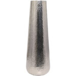 Silver Cedrial Aluminum Metal Tall Hammered Decorative Vase
