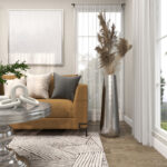 Silver Cedrial Aluminum Metal Tall Hammered Decorative Vase - Image 4