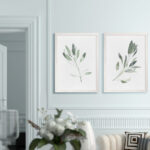 Simple Sage - 2 Piece Picture Frame Painting Print Set - Image 2