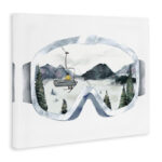 Ski Mountain Reflection In Sports Goggles Winter Forest Oversized Wall Plaque Art By Ziwei Li - Image 7