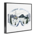 Ski Mountain Reflection In Sports Goggles Winter Forest Oversized Wall Plaque Art By Ziwei Li - Image 2
