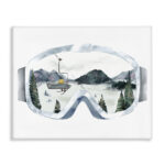 Ski Mountain Reflection In Sports Goggles Winter Forest Oversized Wall Plaque Art By Ziwei Li - Image 2