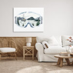 Ski Mountain Reflection In Sports Goggles Winter Forest Oversized Wall Plaque Art By Ziwei Li - Image 3