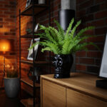 Skull-Shaped Ceramic Vase.