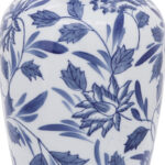 Sluss Chinoiserie Stoneware Ceramic Floral Vase Traditional Decor for Home Office Bedroom Living Room Display - Image 6