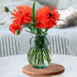 Small French Country Glass Vase, 6.25 inch, 25 oz Capacity - Image 2