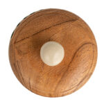 Stoneware Canister with Botanical Design and Acacia Wood Lid, Green - Image 8