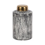 Stoneware Ceramic Decorative Jar with Removable Lid - Modern Accent Piece for Home Decor. - Image 3