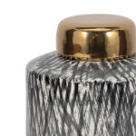 Stoneware Ceramic Decorative Jar with Removable Lid - Modern Accent Piece for Home Decor. - Image 4