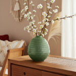 Stoneware Ceramic Vase with Textured Design - Modern Decorative Accent - Image 2