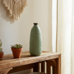 Stoneware and Ceramic Decorative Vase - Modern Textured Accent for Contemporary Home Decor.