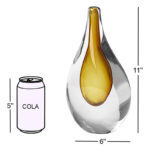 Stretched Neck Vase-Amber-Sm - Image 2